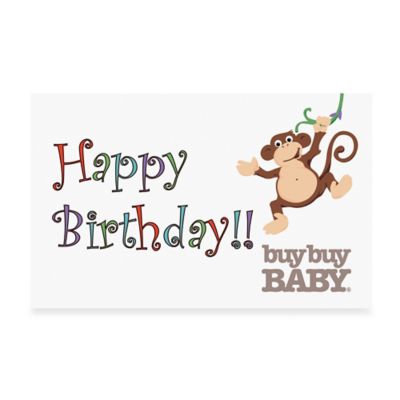 buybuy BABY “Happy Birthday Monkey” Gift Card