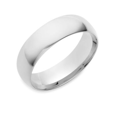 Sterling Silver 6MM Comfort Feel Men's Wedding Ring