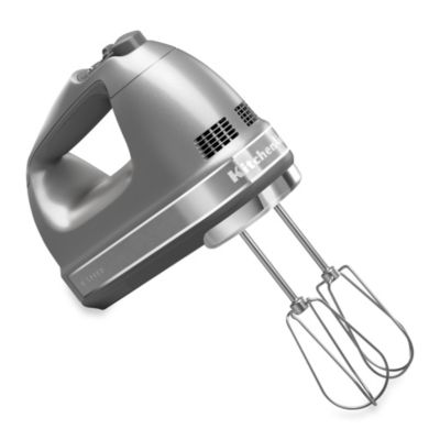 KitchenAid® 9-Speed Digital Hand Mixer in Silver - Bed ...