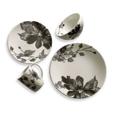 Kenneth Cole Reaction® Home Etched Floral Round Dinnerware Collection 