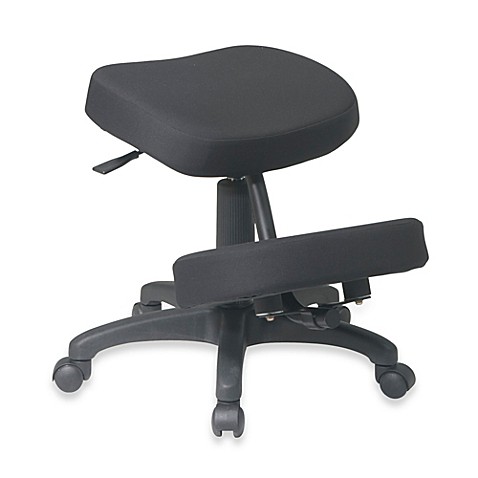 ... Designed Memory Foam Knee Chair in Black from Bed Bath & Beyond