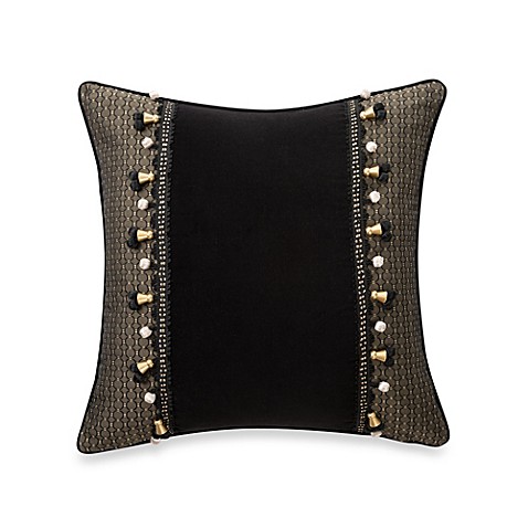 Buy Waterford Ormonde Large Decorative Pillow in Black and Gold from Bed Bath & Beyond