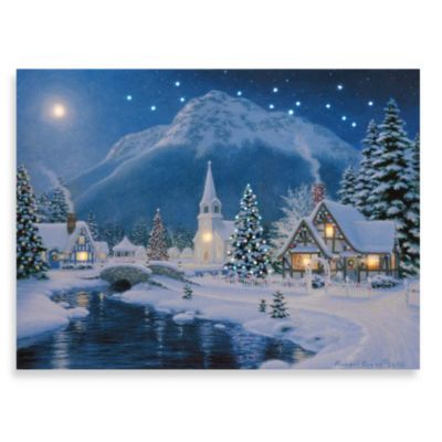 Illuminart Christmas Village Wall Art - Bed Bath &amp; Beyond