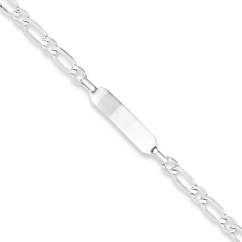 Sterling Silver 6-Inch Child's Engravable ID Bracelet