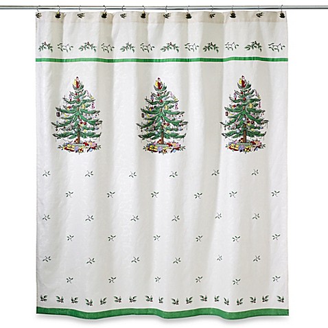 Single Stall Shower Curtain Holiday Snowflake Sho
