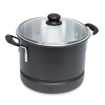 IMUSAÂ® 16-Quart Aluminum Steamer with Cool Touch Handle in Black
