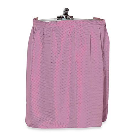 lauren dobby sink skirt in rose this clever polyester sink skirt ...