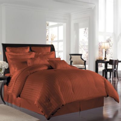 Wamsutta® 500 Damask Comforter Set in Rust - Bed Bath & Beyond