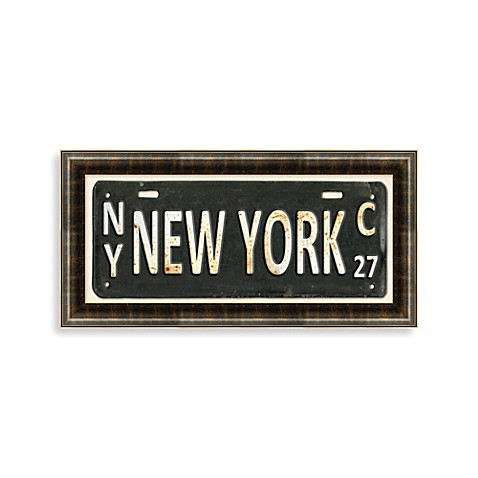 New York License Plate Wall Art