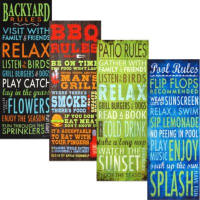 Rules Indoor/Outdoor Wall Art - Bed Bath & Beyond
