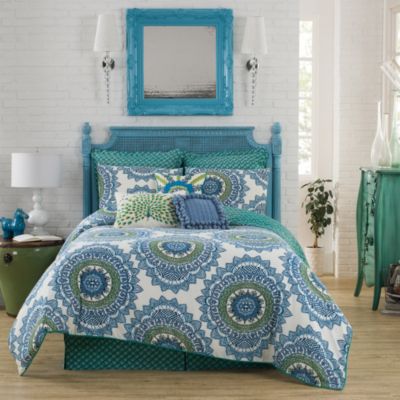 Anthologyâ„¢ Bungalow Reversible Twin/Twin XL Comforter Set in Teal