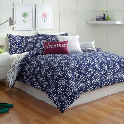 Scatter Dot Reversible Twin/Twin Extra Long Comforter Set