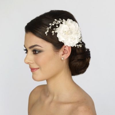 flower comb with veil