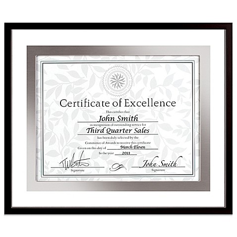 Upper West Side 8.5-Inch x 11-Inch Document Float Frame in Black ...