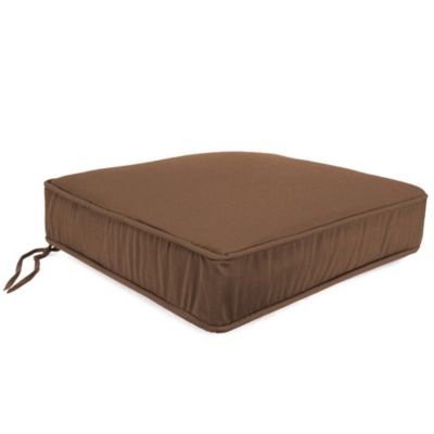 ... Inch x 22-1/2-Inch Box Edge Chair Cushion in Husk Texture Chocolate