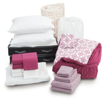 Reagan Fuschia Twin/Twin X-Long 21-Piece Varsity Campus Collection