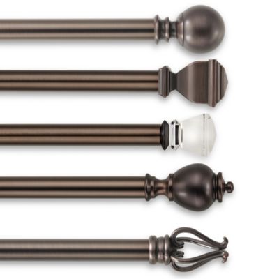 curtain decorative rods rod bronze rubbed window oil cambria hardware short premier complete living aluminum bedbathandbeyond decor