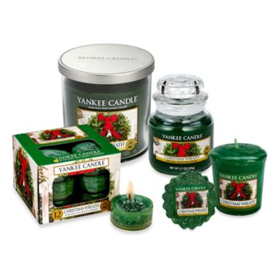 Yankee Candle® Christmas Wreath® Candle Collection - BedBathandBeyond.com