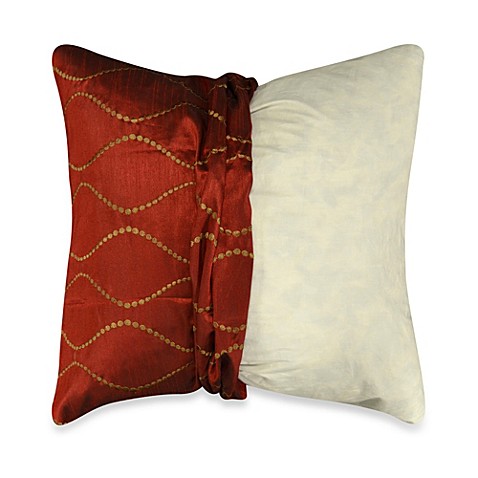Make-Your-Own-Pillow Delano Square Throw Pillow Cover in Red - Bed Bath & Beyond