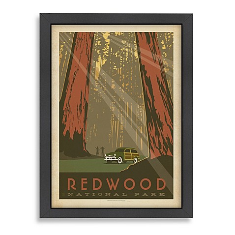 Americanflat Redwood Trees Framed Wall Art - BedBathandBeyond.com