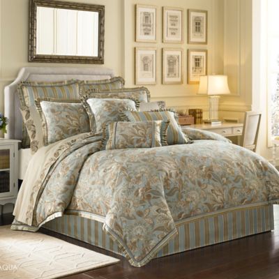 J. Queen New York™ Alicante Comforter Set in Aqua - Bed Bath & Beyond