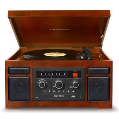 Crosley Patriarch 4-in-1 Entertainment Center in Mahogany 10 Reviews ...