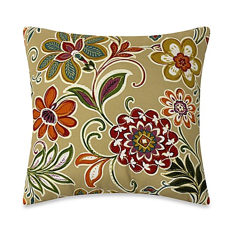 Buy Modern Floral Square Throw Pillows in Spice (Set of 2) from Bed Bath & Beyond