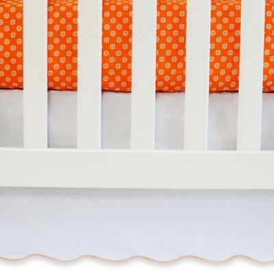 Oliver B White Crib Skirt With Trim - Buybuy BABY