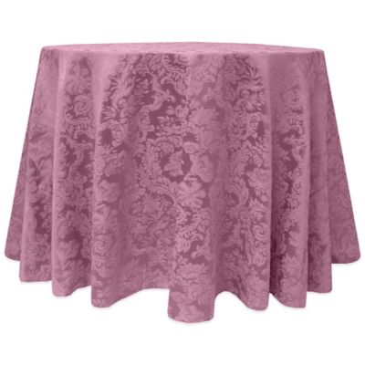 tablecloth round inch miranda rose pink damask english slate victorian lace heritage bedbathandbeyond