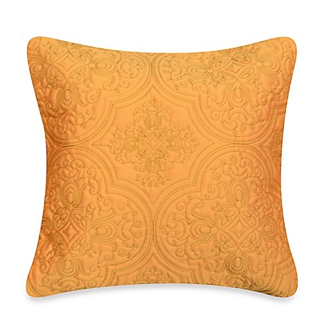 Clover Medallion Square Throw Pillow in Orange - Bed Bath & Beyond