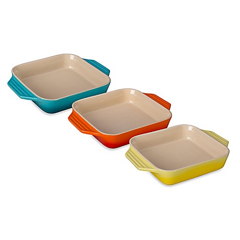 dish baking square le creuset inch bedbathandbeyond beyond bath bed