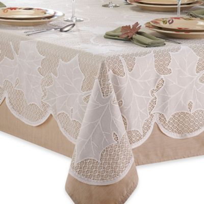 Buy Ivory Lace 60-Inch x 84-Inch Tablecloth from Bed Bath ...