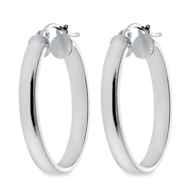 flat hoop earrings silver sterling bedbathandbeyond