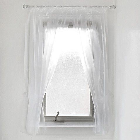 White Metal Curtain Rings Plastic Bathroom Window Curtain