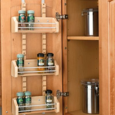 ... spice rack made from maple hardwood this door mounted spice rack from