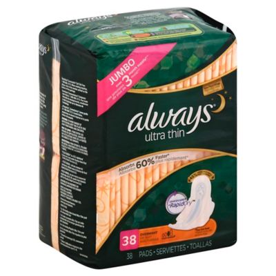 Always Ultra Thin Pads Overnight Flexi-Wings 38 Each