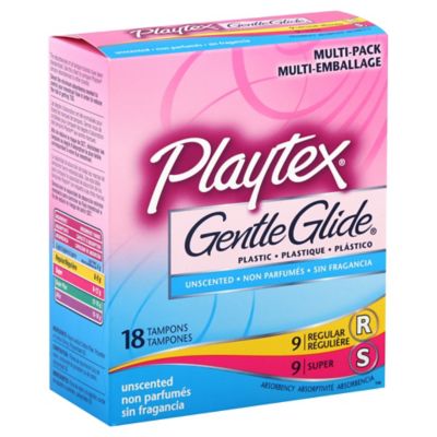 Playtex® Gentle Glide® 18-Count Unscented Multi-Pack Tampons - Bed Bath ...