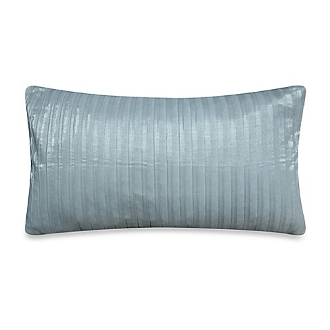 Buy Metallic Pleat Oblong Throw Pillow in Spa Blue from Bed Bath & Beyond