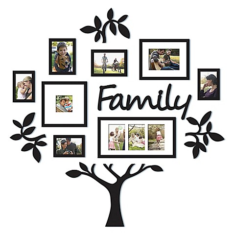 WallVerbsâ„¢ 13-Piece "Family" Tree Set in Black