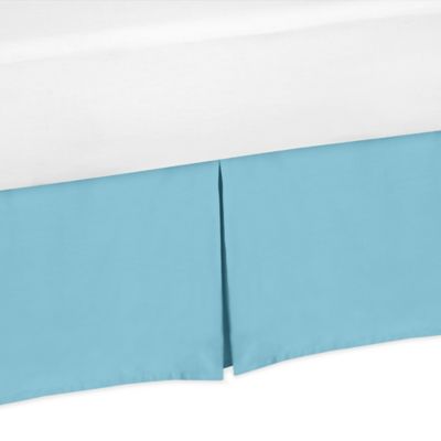 Sweet Jojo Designs Chevron Bed Skirt in Turquoise