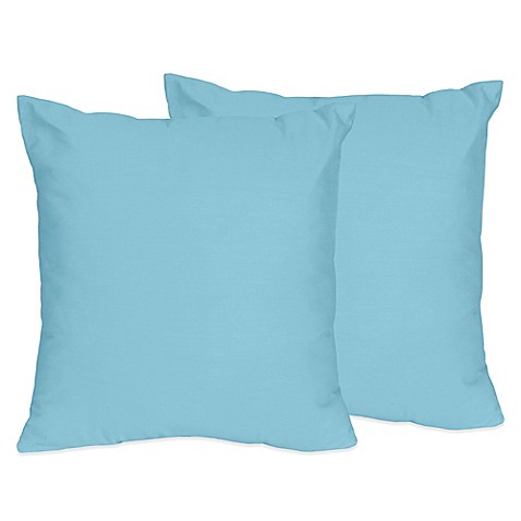 Buy Sweet Jojo Designs Chevron Throw Pillows in Turquoise (Set of 2) from Bed Bath & Beyond
