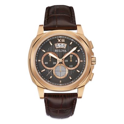 bulova rose gold chronograph