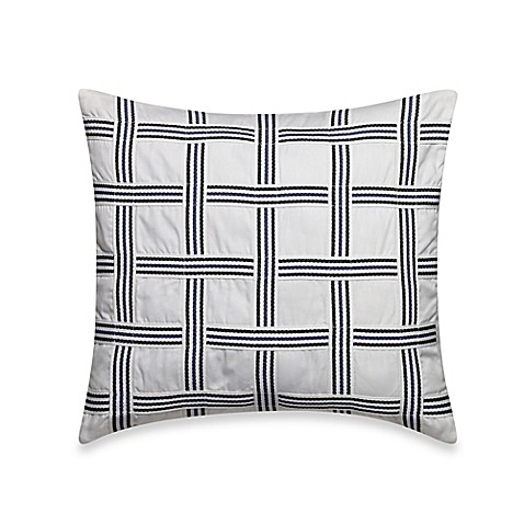 Nautica Haverdale Square Throw Pillow in Navy - Bed Bath & Beyond