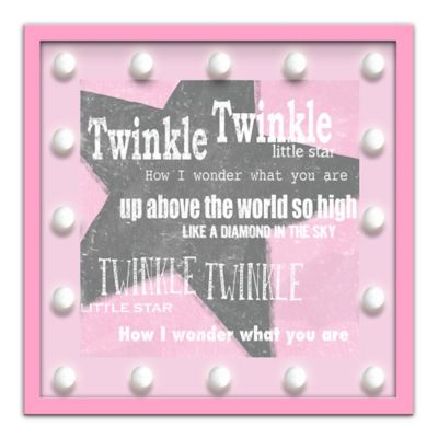 Design House LA Framed "Twinkle Twinkle Little Star" Nursery Rhyme 