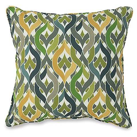 Buy 17-Inch Outdoor Throw Pillow in Geo Yellow from Bed Bath & Beyond