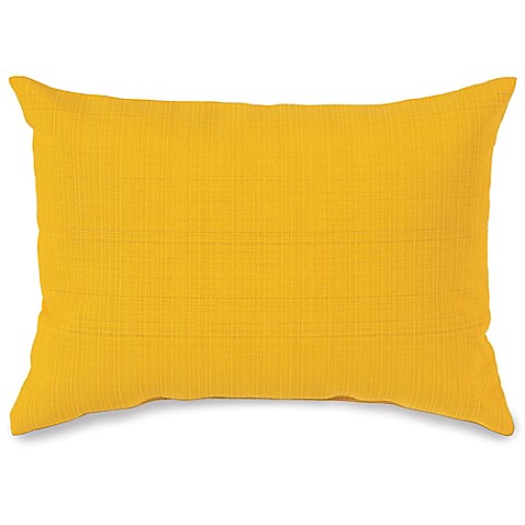 Buy 12-Inch x 16-Inch Outdoor Oblong Throw Pillow in Yellow from Bed Bath & Beyond