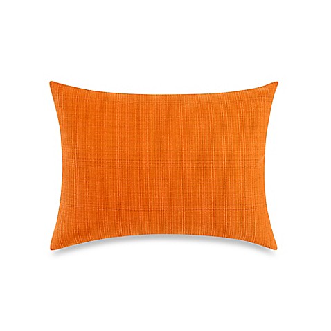 Buy Solid 12-Inch x 16-Inch Outdoor Oblong Throw Pillow in Orange from Bed Bath & Beyond