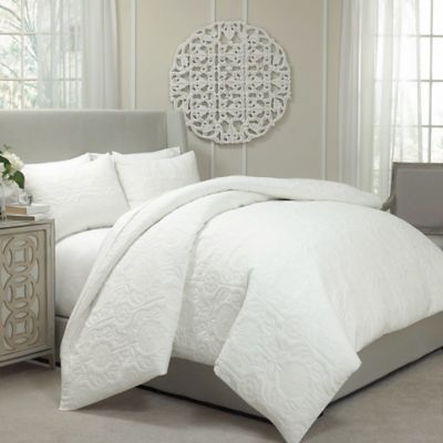 VueÂ® Barcelona Convertible Queen Coverlet-to-Duvet Cover Set in Ivory