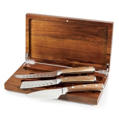 Tridente knife in bed 3 Viviani Tools Box Acacia and Fabio beyond by cheese set bath (Set Cheese of