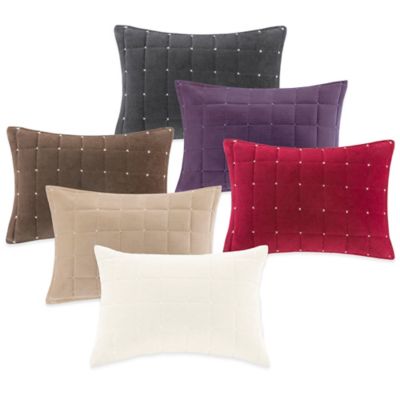 Buy Quilted Velvet Oblong Throw Pillow from Bed Bath & Beyond